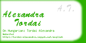 alexandra tordai business card